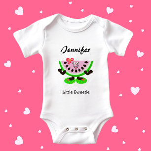 Wassermelonen Mädchen Baby Strampler