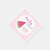 Wassermelonen Mädchen Geburtstag Serviette (Ecke)