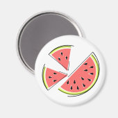 Wassermelonen Magnet (Vorderseite/Rückseite)