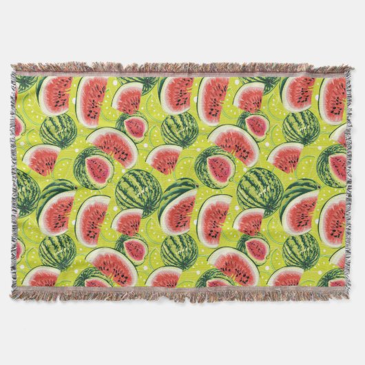 Wassermelonen-Muster 2 Decke (Vorderseite)
