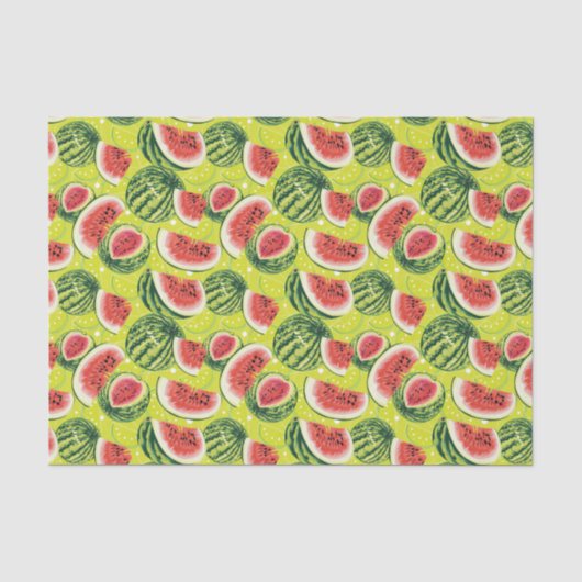 Wassermelonen-Muster 2 Seidenpapier (Vorderseite)