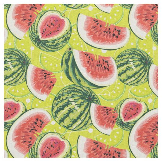 Wassermelonen-Muster 2 Stoff (Nahaufnahme)