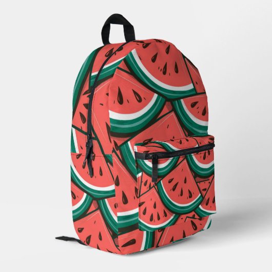 Wassermelonen-Muster Bedruckter Rucksack (Rückseitige Ecke links)