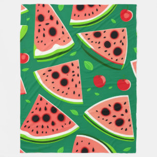 Wassermelonen-Muster Fleecedecke