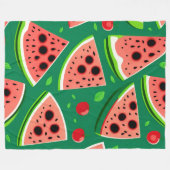 Wassermelonen-Muster Fleecedecke (Vorderseite (Horizontal))