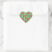 Wassermelonen-Muster Herz-Aufkleber (Tasche)