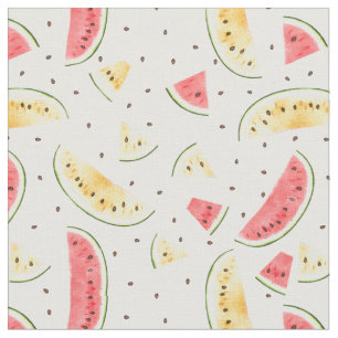 Wassermelonen-Muster in Rot und Gelb Stoff