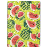Wassermelonen-Muster Klemmbrett (Rückseite)