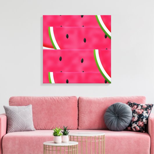 Wassermelonen-Muster Leinwanddruck (Insitu (Wohnzimmer))