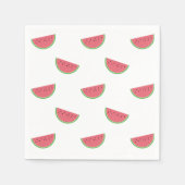 Wassermelonen Muster Niedlich Sommerrosa Weiß Serviette (Vorderseite)