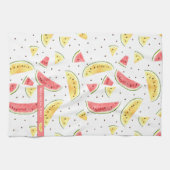 Wassermelonen Muster Rot und Gelb Geschirrtuch (Horizontal)