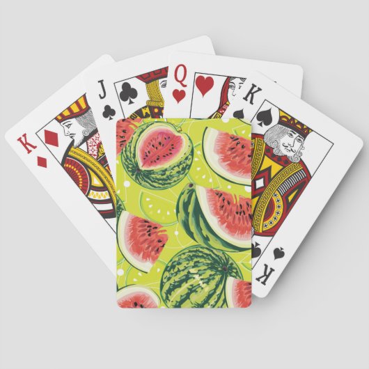 Wassermelonen-Muster Spielkarten (Rückseite)