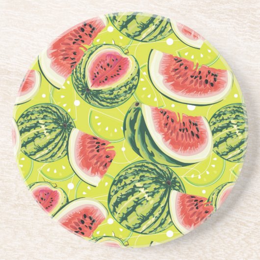 Wassermelonen-Muster Untersetzer (Vorne)