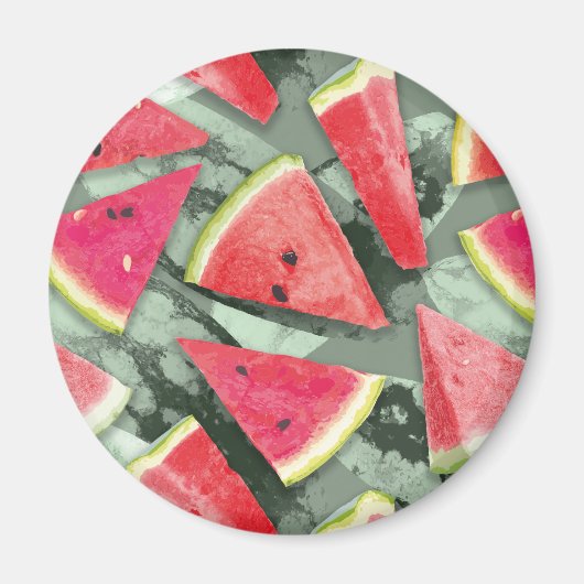 Wassermelonen-Mustererstellung 4 Magnet (Vorne)