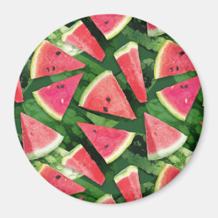 Wassermelonen-Mustererstellung Magnet