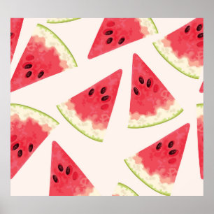 Wassermelonen: Nahtlose Summery Süße. Poster