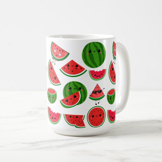 Wassermelonen niedlich kaffeetasse (VorderseiteRechts)