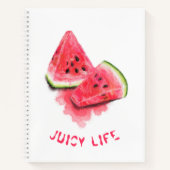 Wassermelonen-Notebook - Benutzerdefinierter Text Notizblock (Vorderseite)