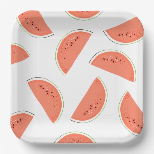 Wassermelonen Pappteller (Vorderseite)