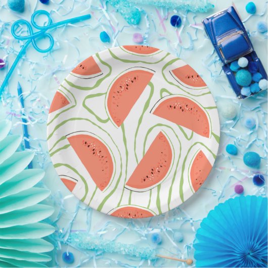 Wassermelonen Pappteller (Party)