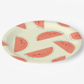 Wassermelonen Pappteller (Schrägansicht)