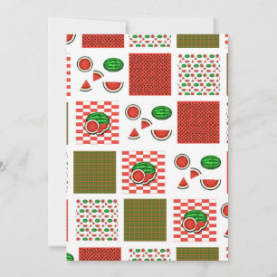 Wassermelonen-Patchwork Einladung