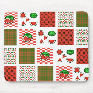 Wassermelonen-Patchwork Mousepad