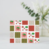 Wassermelonen-Patchwork Postkarte (Stehend Vorderseite)