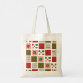 Wassermelonen-Patchwork Tragetasche (Rückseite)