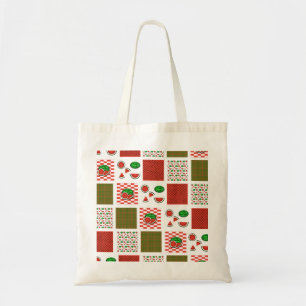 Wassermelonen-Patchwork Tragetasche