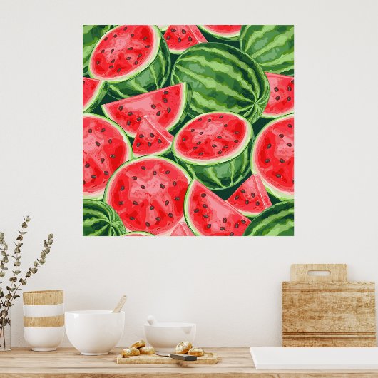 Wassermelonen Poster (Küche)