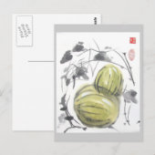 Wassermelonen Postkarte (Vorne/Hinten)