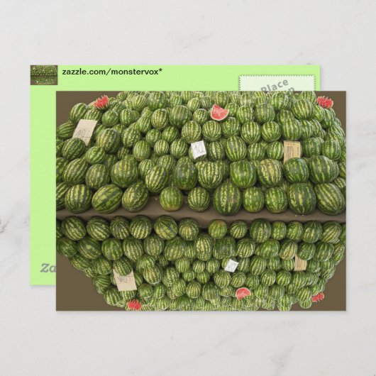 Wassermelonen Postkarte (Vorne/Hinten)