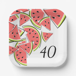 Wassermelonen Rundkreis 40 Pappteller