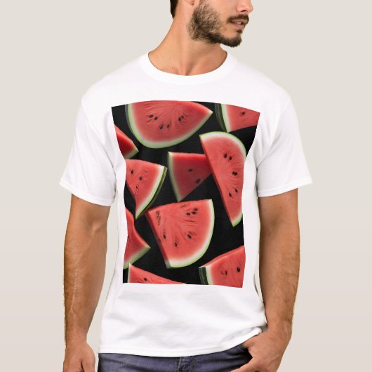 Wassermelonen-Scheibe-Ästhetik T-Shirt (Vorderseite)