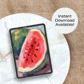 Wassermelonen-Scheibe | Frucht-Aquarellmalerei Poster