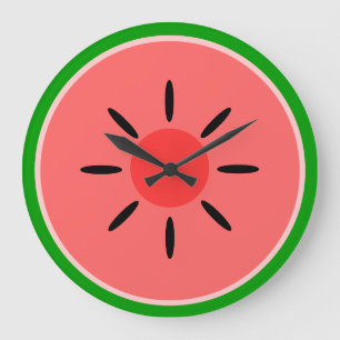 Wassermelonen-Scheibe Große Wanduhr