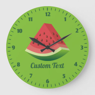 Wassermelonen-Scheibe Große Wanduhr