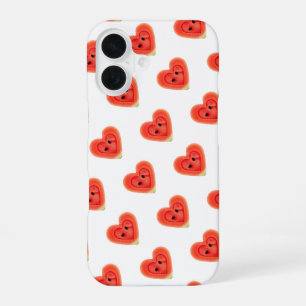 Wassermelonen-Scheibe Herz iPhone 16 Hülle
