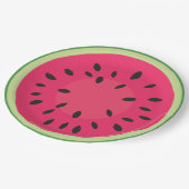 Wassermelonen-Scheibe Pappteller (Schrägansicht)