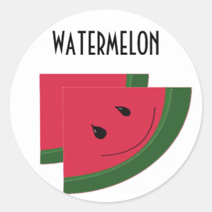 Wassermelonen-Scheibe Runder Aufkleber