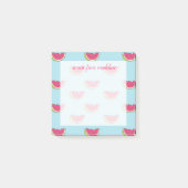 Wassermelonen-Scheiben auf Aquamarinem Muster Post-it Klebezettel (Vorderseite)