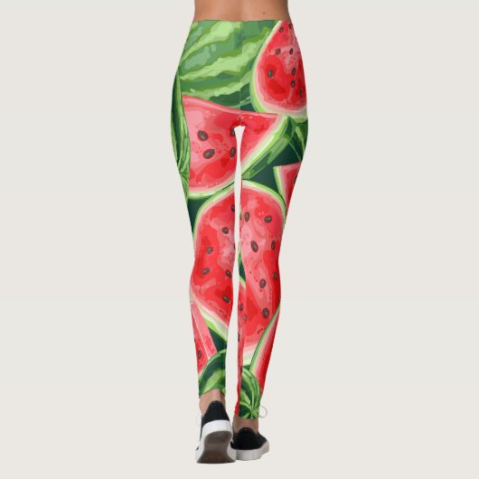 Wassermelonen-Scheiben Leggings (Rückseite)