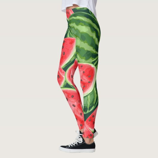 Wassermelonen-Scheiben Leggings (Links)