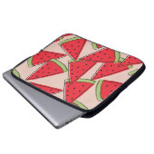 Wassermelonen-Scheiben mit rosa Hintergrund nahtlo Laptopschutzhülle (Vorne Knopf)