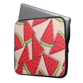 Wassermelonen-Scheiben mit rosa Hintergrund nahtlo Laptopschutzhülle (Vorderseite Links)