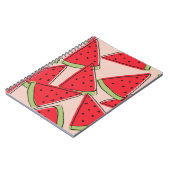 Wassermelonen-Scheiben mit rosa Hintergrund nahtlo Notizblock (Linke Seite)