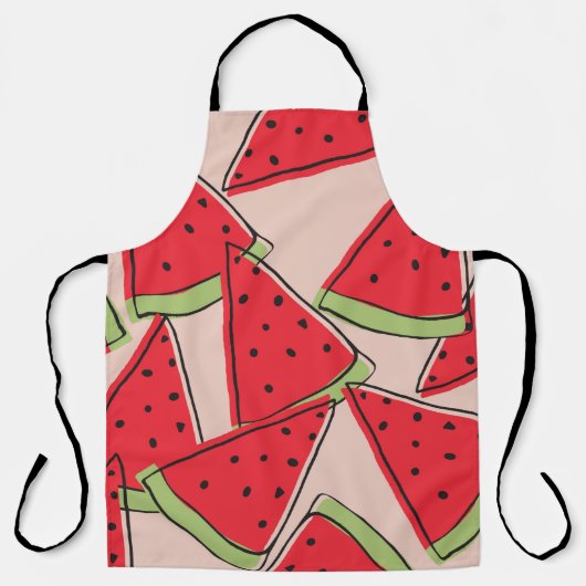 Wassermelonen-Scheiben mit rosa Hintergrund nahtlo Schürze (Vorderseite)