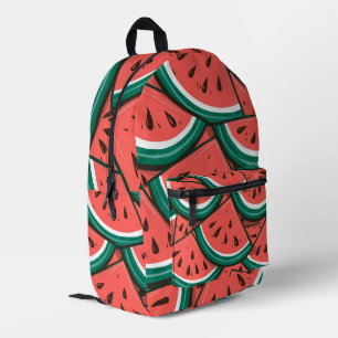 Wassermelonen-Scheiben-Muster Bedruckter Rucksack