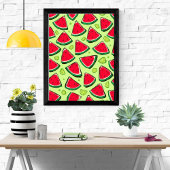 Wassermelonen-Scheiben-Party | Lustiges Sommerfruc Poster